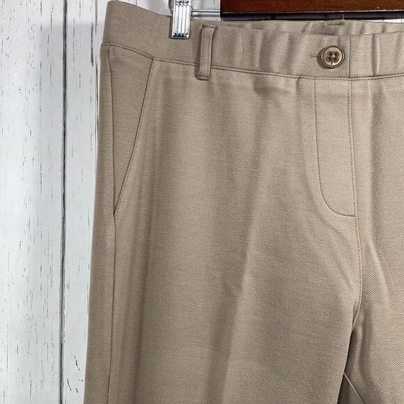 Betabrand Womens Bootcut Straight Leg Classic Yoga Tan Khaki Pull On Pants - Picture 3 of 13